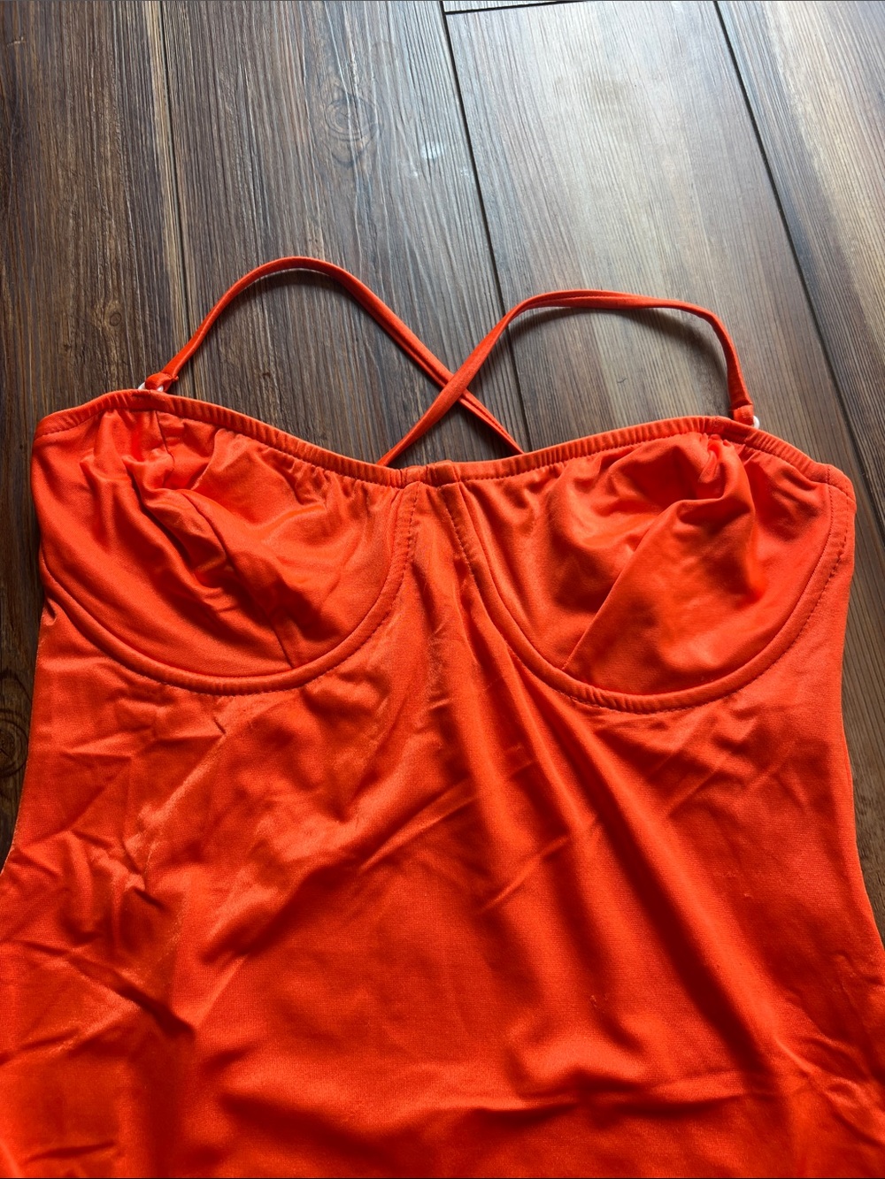 Avon Bright Orange One Piece Swimsuit - Picture 2 of 13